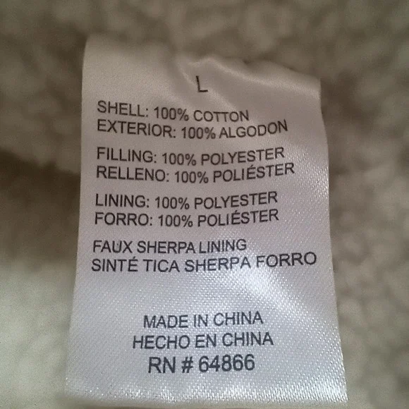 Lee Canvas Vest Mens Large Tobacco Brown Sherpa Lined Full Zip Workwear Rugged - Picture 9 of 15